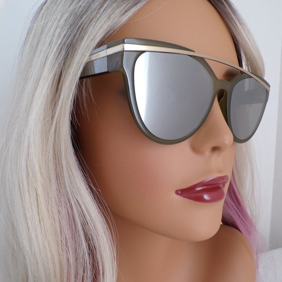 Armani Mirrored Gold Accent Aviators, Cat Eye Pilot Browline Detail 53mm AR8124 main image 14